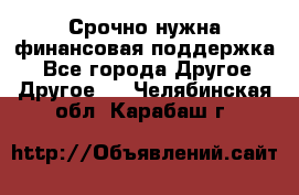 Срочно нужна финансовая поддержка! - Все города Другое » Другое   . Челябинская обл.,Карабаш г.